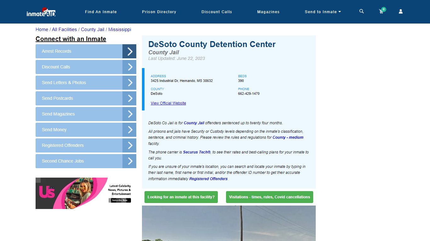 DeSoto County Detention Center - Inmate Locator - Hernando, MS